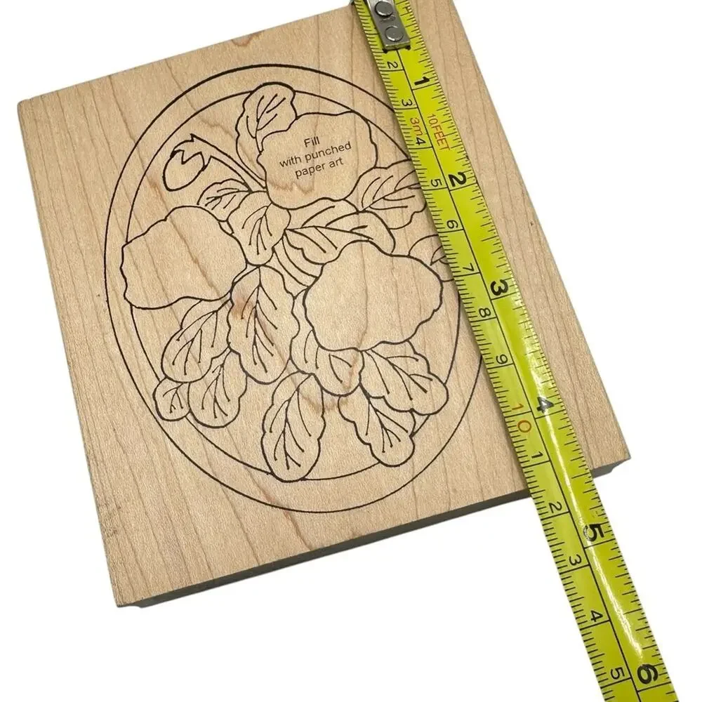 VTG Large Rubber Stamp Pansy Floral 4 X 4.5 in Punch Paper Crafts Scrapbooking